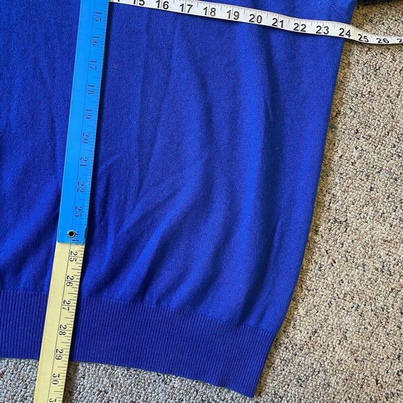 Turtleson Cashmere Knit Sweater Men Extra Large Blue 1/4 Zip Pullover LongSleeve - Picture 2 of 10